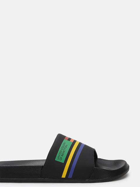United Colors of Benetton Men Striped Sliders - Image 6