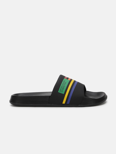United Colors of Benetton Men Striped Sliders - Image 4