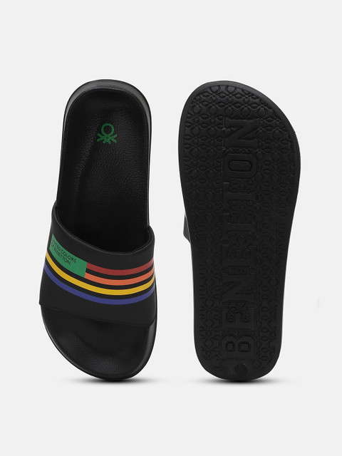 United Colors of Benetton Men Striped Sliders - Image 5