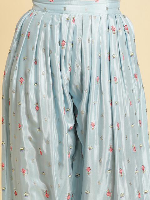 W Floral Printed Loose-Fit Salwar - Image 6