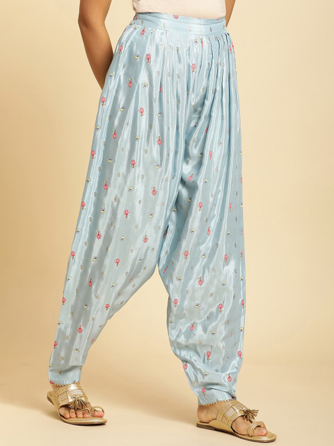 W Floral Printed Loose-Fit Salwar - Image 2