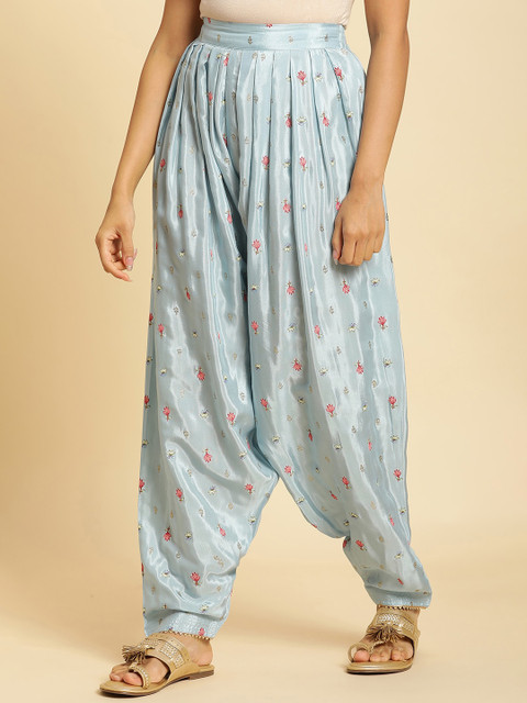 W Floral Printed Loose-Fit Salwar - Image 3