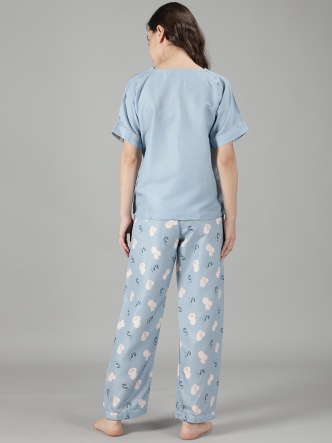 House of Comfort Graphic Printed Night suit - Image 6