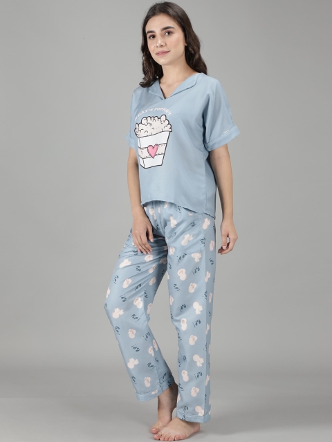 House of Comfort Graphic Printed Night suit - Image 5