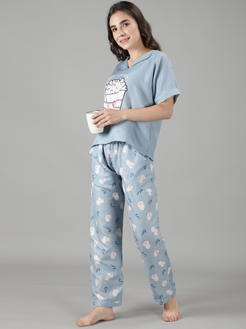 House of Comfort Graphic Printed Night suit - Image 7