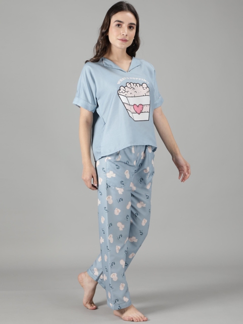 House of Comfort Graphic Printed Night suit - Image 4