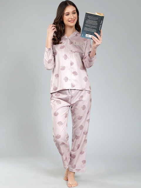 House of Comfort Graphic Printed Night suit - Image 7