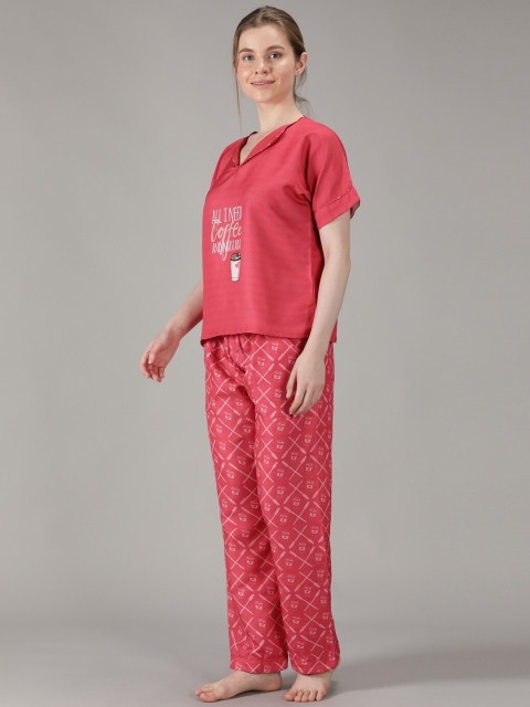 House of Comfort Typography Printed Night suit - Image 5