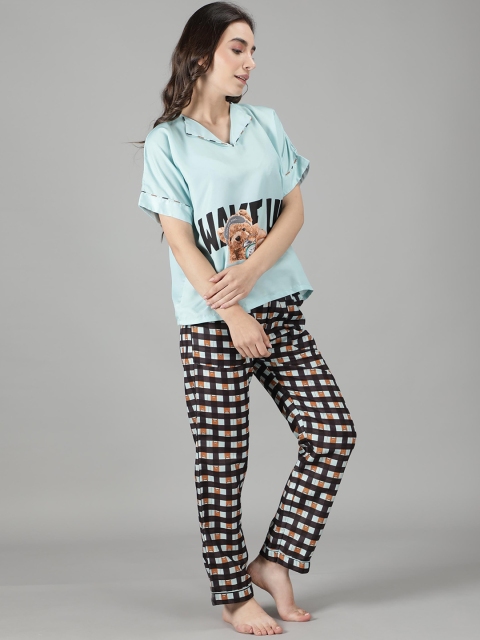 House of Comfort Typography Printed Night suit - Image 4