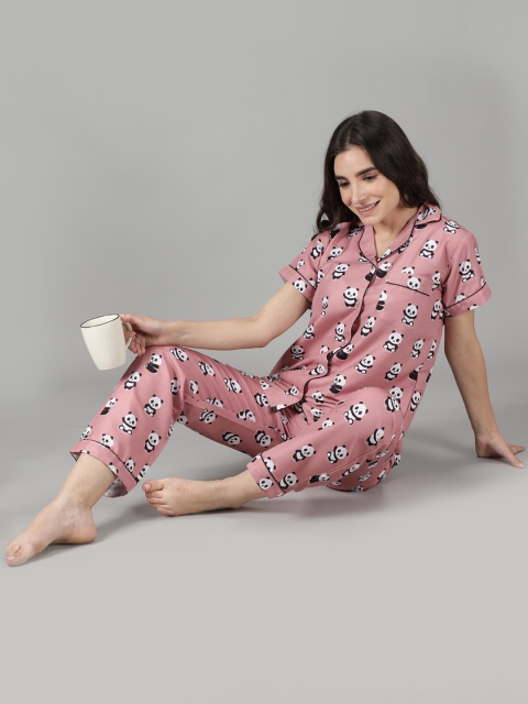House of Comfort Conversational Printed Night Suit - Image 7