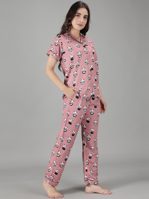 House of Comfort Conversational Printed Night Suit - Image 4