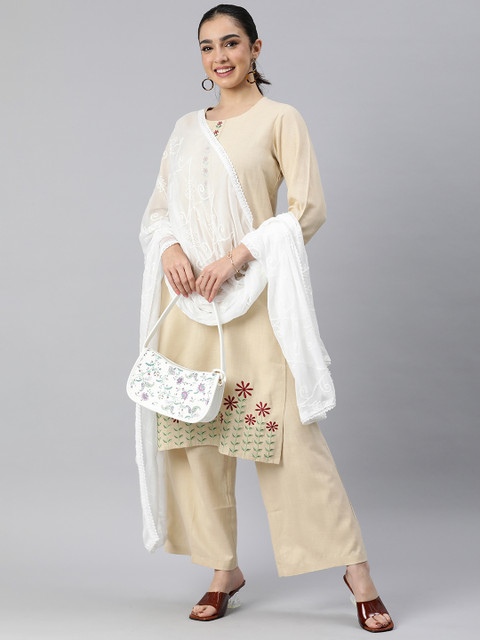 Rani Saahiba Embroidered Mirror Work Dupatta - Image 2