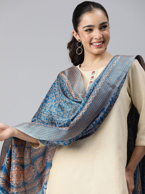 Rani Saahiba Ethnic Motifs Printed Kalamkari Dupatta