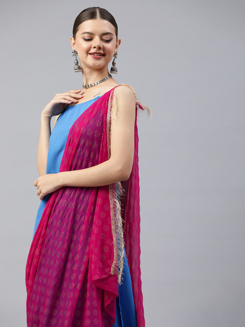 Rani Saahiba Ethnic Motifs Printed Foil Print Dupatta