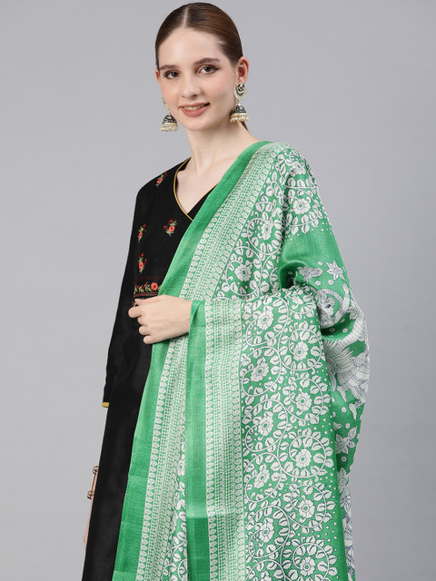 Rani Saahiba Ethnic Motifs Printed Kalamkari Dupatta