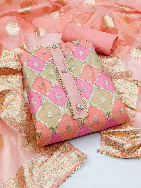 KALINI Ethnic Motifs Woven Design Unstitched Dress Material