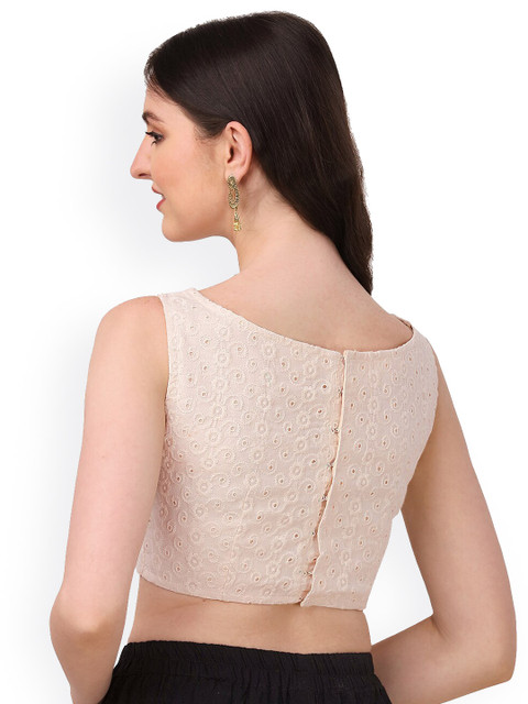 Oomph! Embroidered Pure Cotton Saree Blouse - Image 3