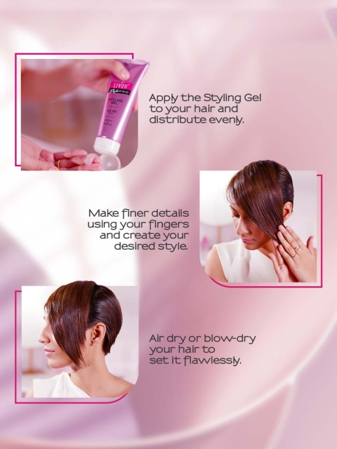 Livon Style Pro Hair Styling Gel For 24-Hour Hold With Matcha and Proteins - 100ml - Image 7