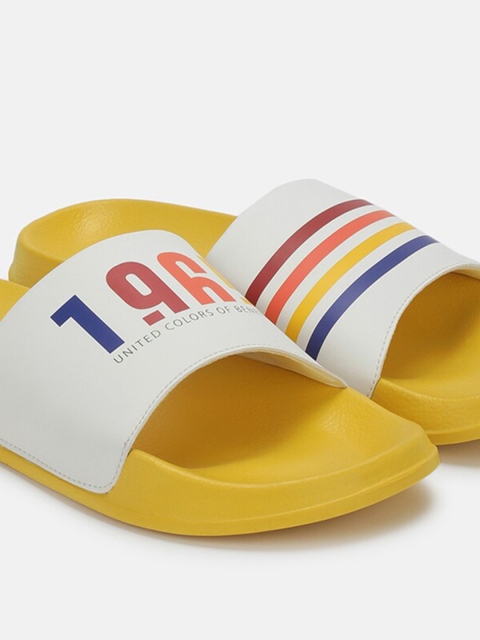 United Colors of Benetton Men Striped Sliders - Image 6