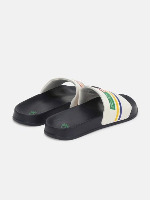 United Colors of Benetton Men Striped Sliders - Image 3