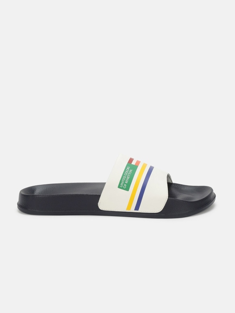 United Colors of Benetton Men Striped Sliders - Image 4