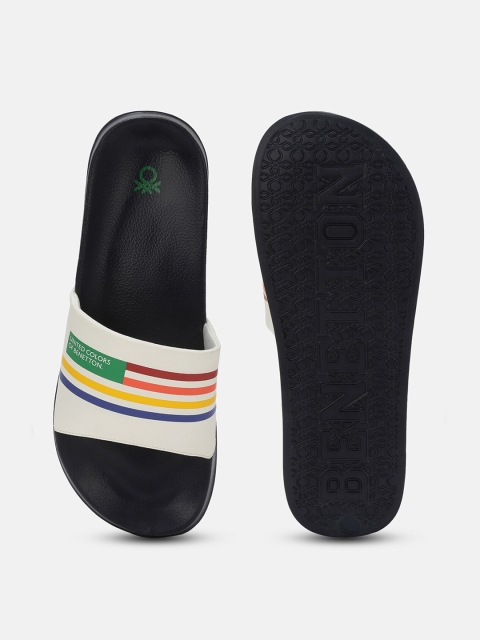 United Colors of Benetton Men Striped Sliders - Image 5