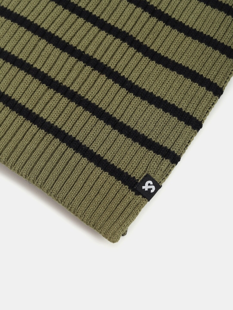 Jack & Jones Men Striped Cotton Scarf - Image 2