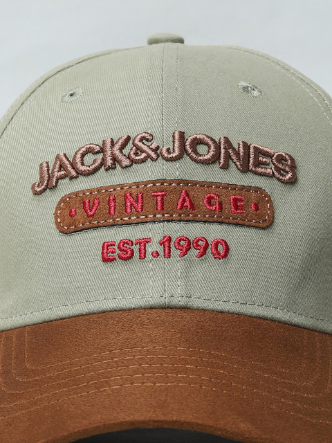 Jack & Jones Embroidered Pure Cotton Baseball Cap - Image 5
