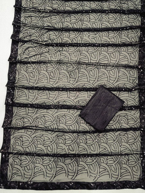 Mitera Embellished Sequinned Saree - Image 5