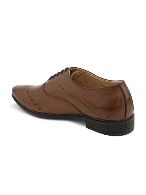 Provogue Men Textured Leather Formal Oxfords - Image 3