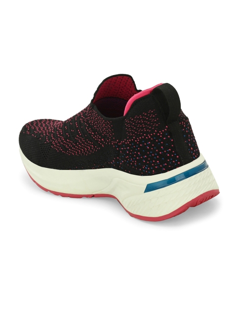 HRX by Hrithik Roshan Women Black & Fuchsia Slip-On Walking Shoes - Image 3