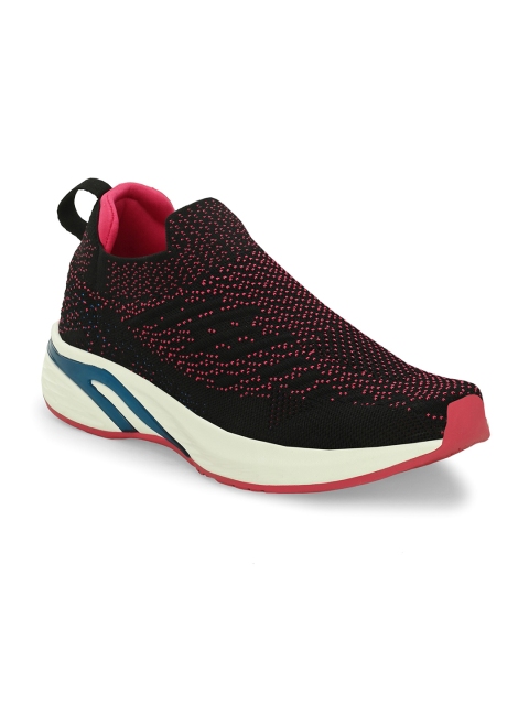 HRX by Hrithik Roshan Women Black & Fuchsia Slip-On Walking Shoes - Image 2