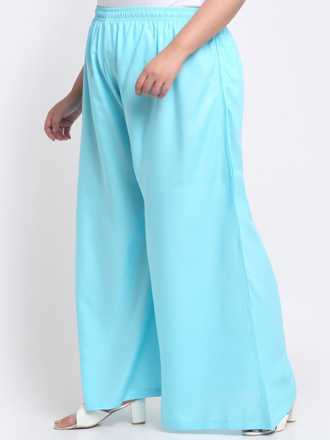 Trend Level Plus Size Flared Ethnic Palazzos - Image 2