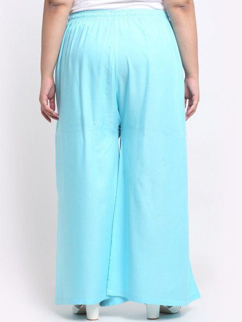 Trend Level Plus Size Flared Ethnic Palazzos - Image 3