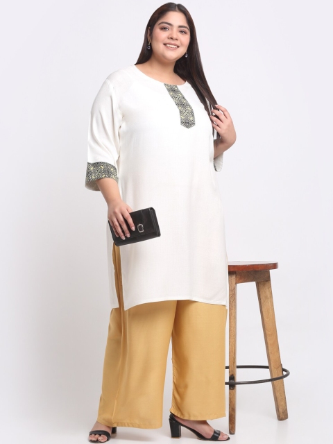 Trend Level Plus Size Flared Ethnic Palazzos - Image 4