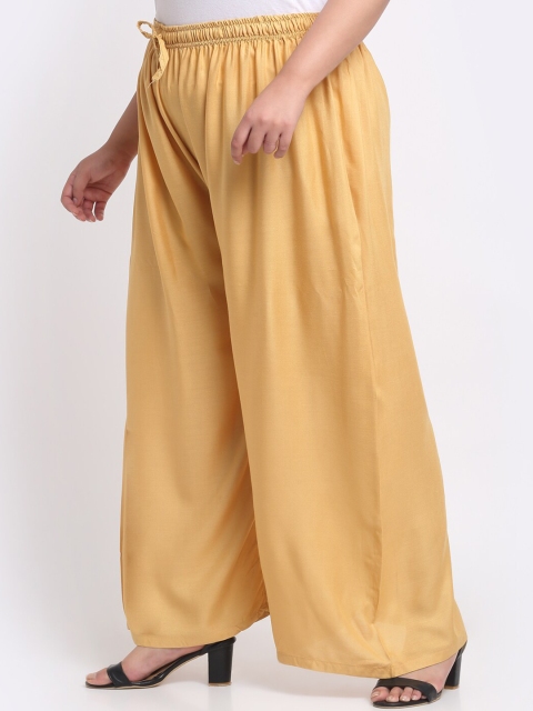 Trend Level Plus Size Flared Ethnic Palazzos - Image 2