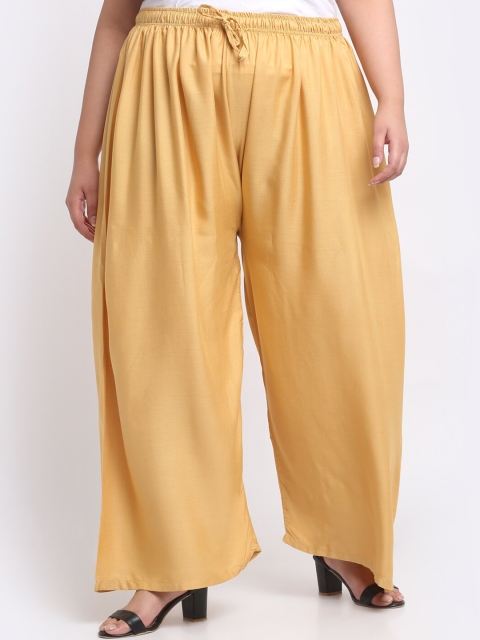 Trend Level Plus Size Flared Ethnic Palazzos