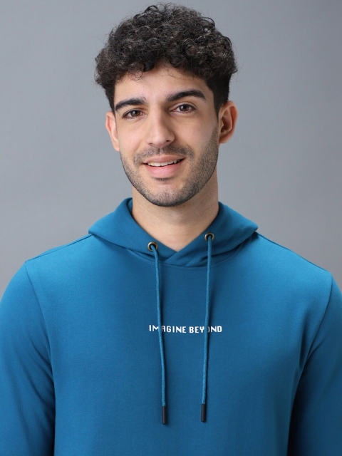Urbano Fashion Cotton Graphic Print Hooded Neck Sweatshirt - Image 2