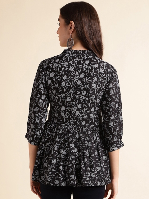 Fabclub Floral Printed A Line Kurti - Image 4