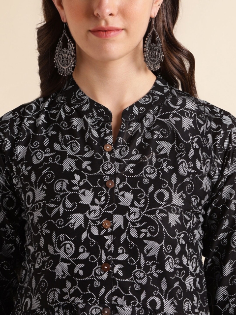 Fabclub Floral Printed A Line Kurti - Image 2