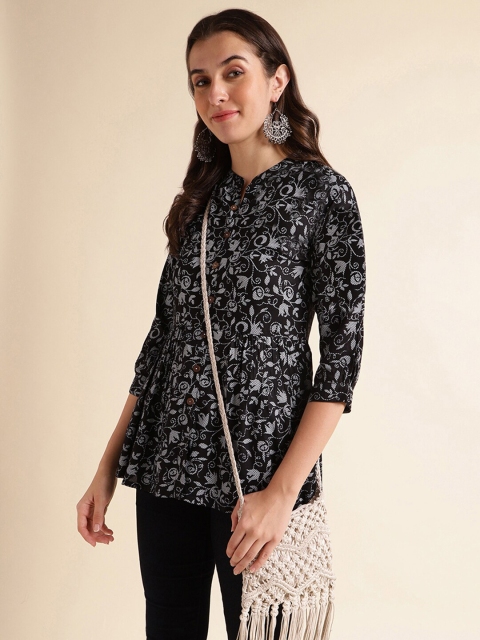 Fabclub Floral Printed A Line Kurti - Image 6
