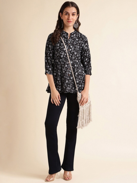 Fabclub Floral Printed A Line Kurti - Image 5