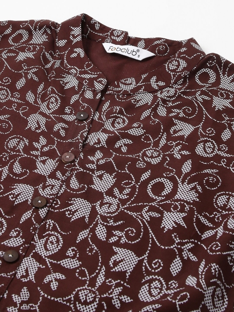 Fabclub Floral Printed A Line Kurti - Image 7