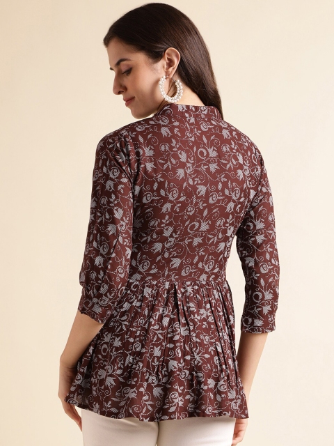 Fabclub Floral Printed A Line Kurti - Image 4