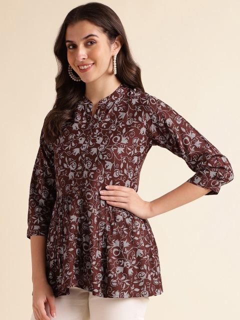 Fabclub Floral Printed A Line Kurti - Image 3