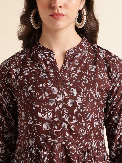 Fabclub Floral Printed A Line Kurti - Image 2