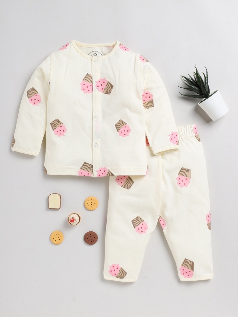 Clt.s Kids Conversational Printed Pure Cotton Night suit