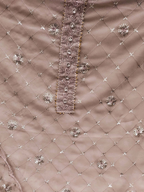 SHADOW & SAINING Floral Embroidered Sequinned Unstitched Dress Material - Image 4