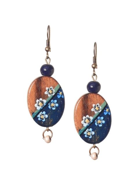 AAKRITI ART CREATIONS Brass-Plated Contemporary Drop Earrings - Image 2