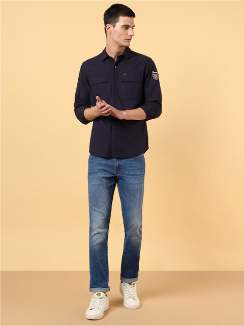 Wrangler Spread Collar Opaque Cotton Casual Shirt - Image 6